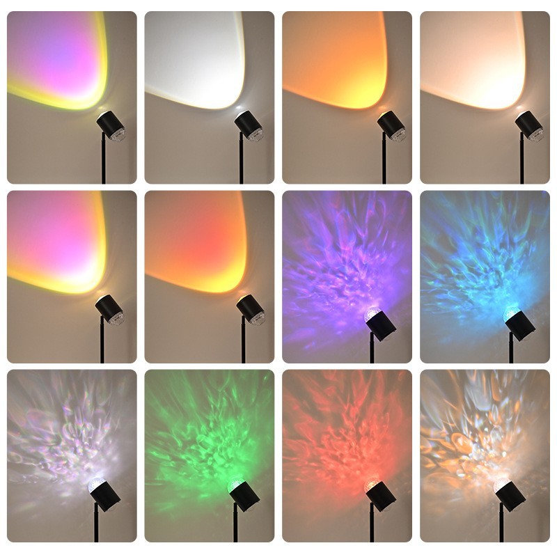 Picture of Internet celebrity hit water ripple atmosphere projection light, live broadcast background, double-ended sunset, sunset, afterglow, bedroom decoration light