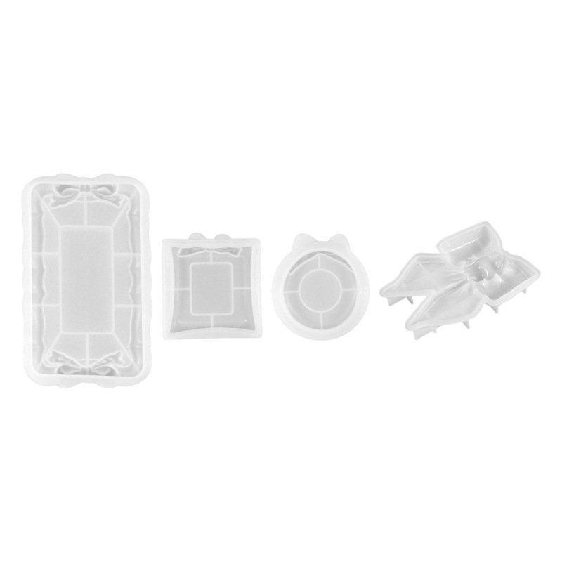 Elian diy epoxy mold European-style tray lace INS bow storage tray box silicone dish decoration