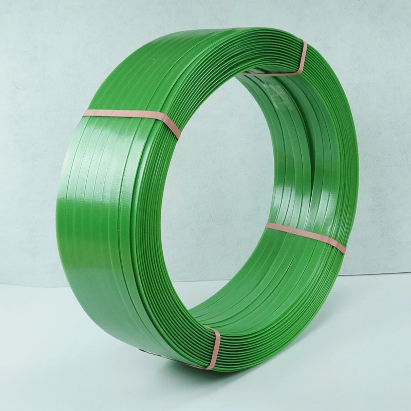 Huizhou manufacturers plastic steel packing belt PET hot melt binding belt green hand packing belt hand packing plastic steel belt