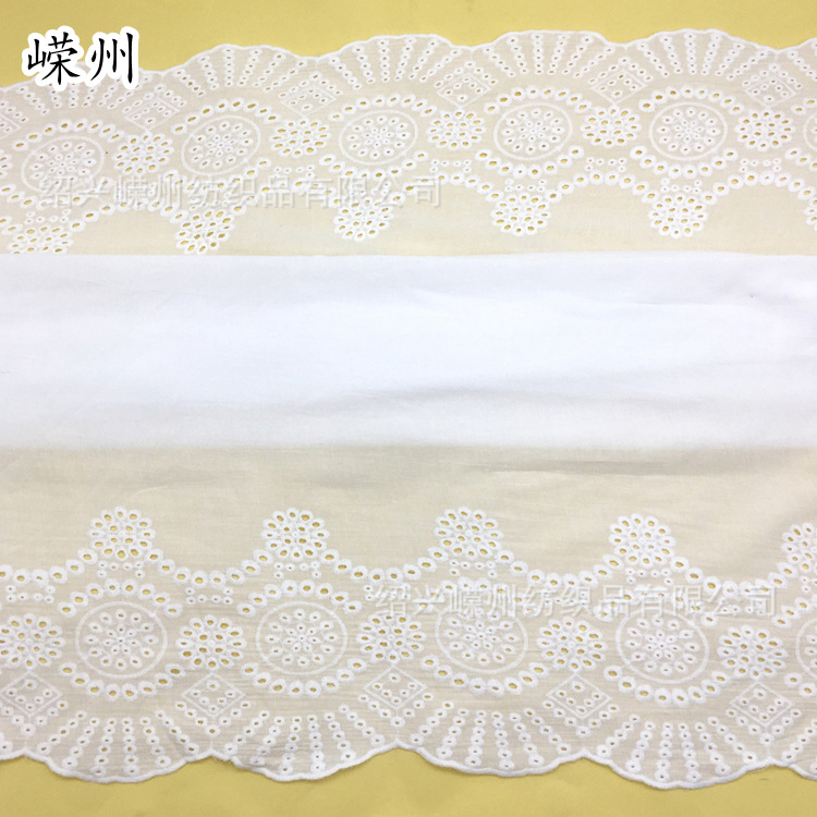 Fine Cotton Three-Dimensional Embroidery Bilateral Positioning Floral Brocade Princess Dress Fabric Women's Evening Dress Fabric