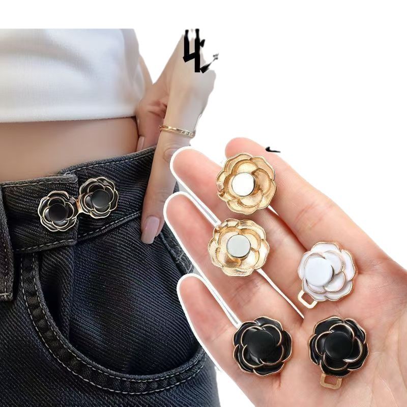 Picture of Camellia Rose Jeans Tightening Artifact Brooch Large Small Adjustment Button Seam-free Detachable Waist Buckle
