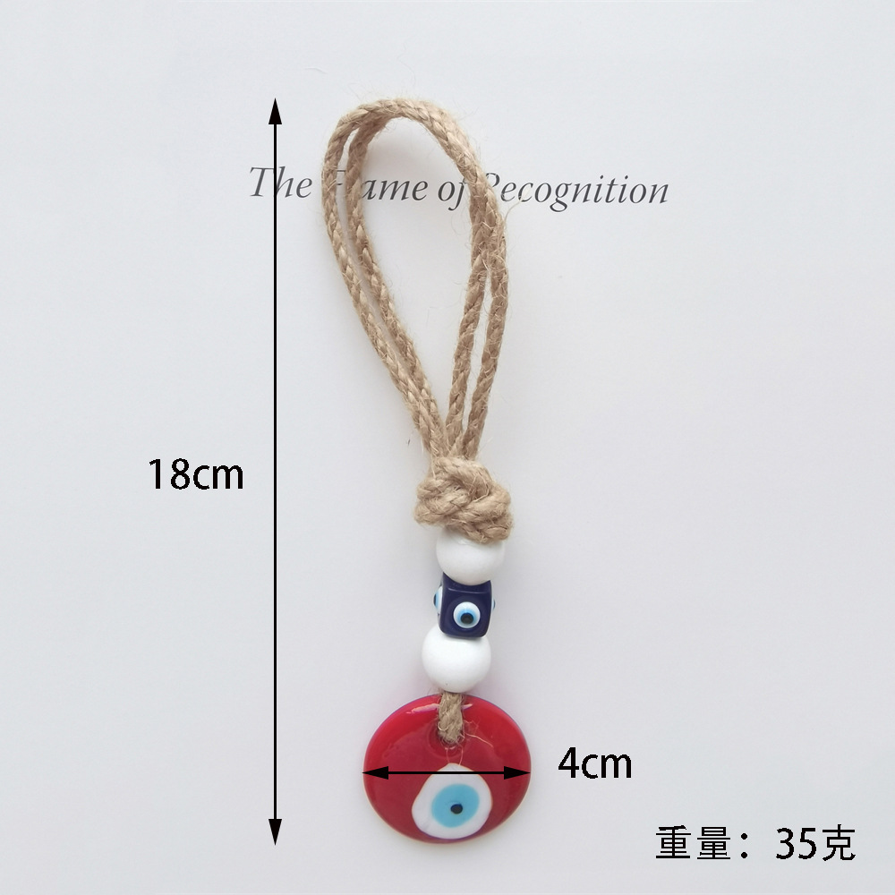 Picture of Custom twine hand-woven Turkish devil's eye pendant blue eye pendant car interior pendant wall ornaments