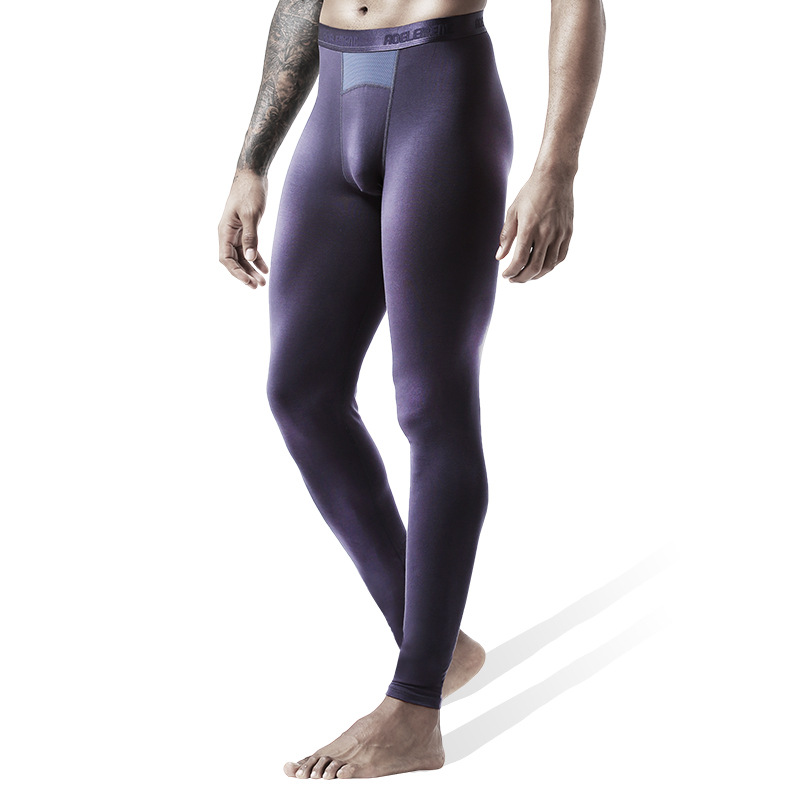 Picture of Autumn and winter thin men's long johns basic one-piece ice silk mesh sweat-wicking warm pants slim-fit honeycomb breathable leggings