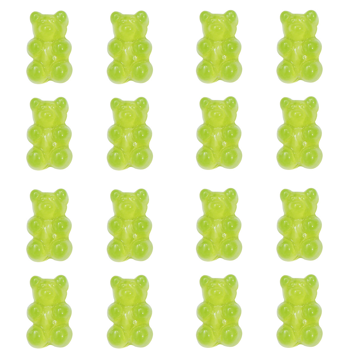 Picture of Transparent Candy Color Resin Bear Accessories Handmade DIY Homemade Bracelet Earrings Jewelry Keychain Pendant Material