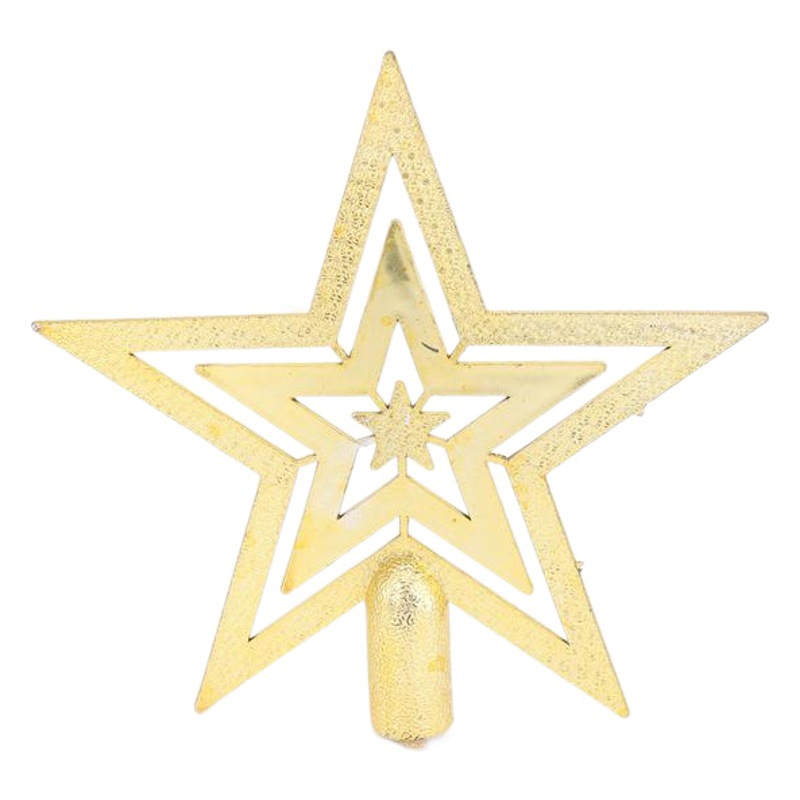 Christmas tree decorations Christmas tree top star hollow tree top star pendant tree top star 10 15cm 3 size