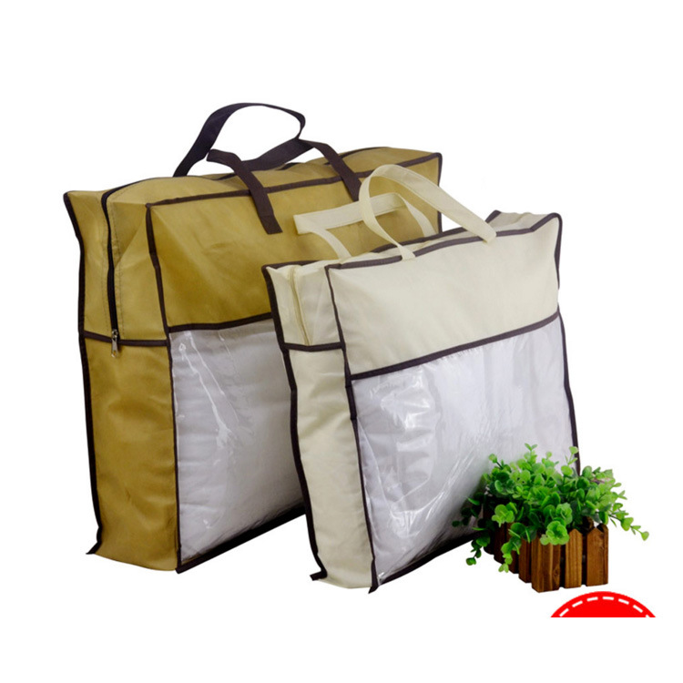 Non-woven home textile bag spot bedding dustproof packaging storage bag quilt packaging zipper bag spot wholesale