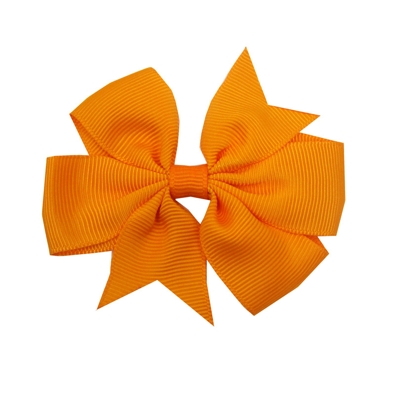 Picture of European and American New Kidsren's Hairpins 8cm Swallowtail Bow Hairpin V-Shaped Ribbed with Bow Hair Accessories Head Flower