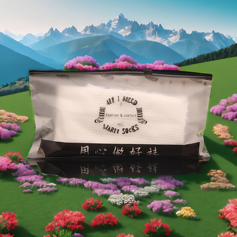 Socks packing bag ankle socks cotton socks frosted zipper bag carefully do socks mid-calf socks stockings packing bag in stock