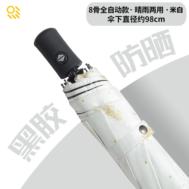 Picture of A large number of wholesale automatic umbrella women's folding dual-purpose umbrella sunscreen UV protection sun umbrella printable advertising