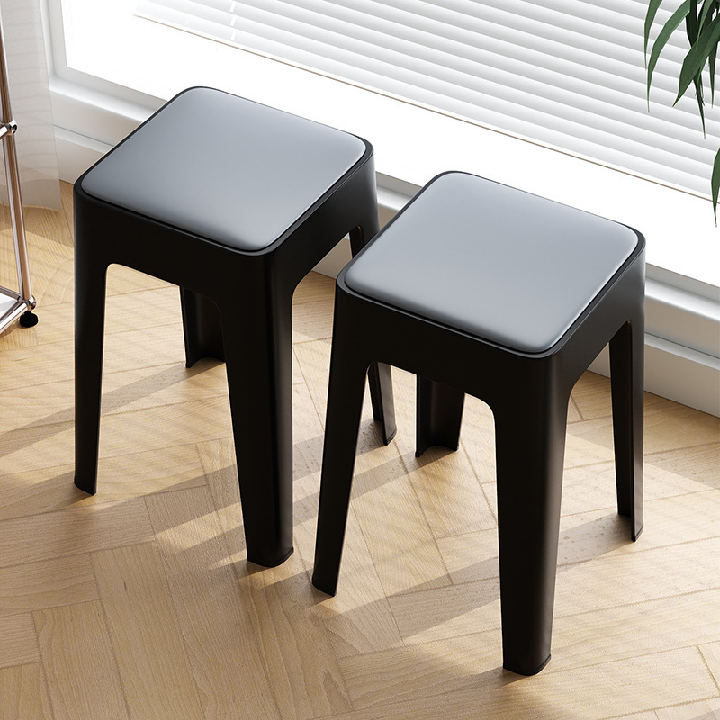 Picture of Internet celebrity plastic stool for home use thickened, stackable, modern simple high bench, soft stool, sturdy and durable for backup
