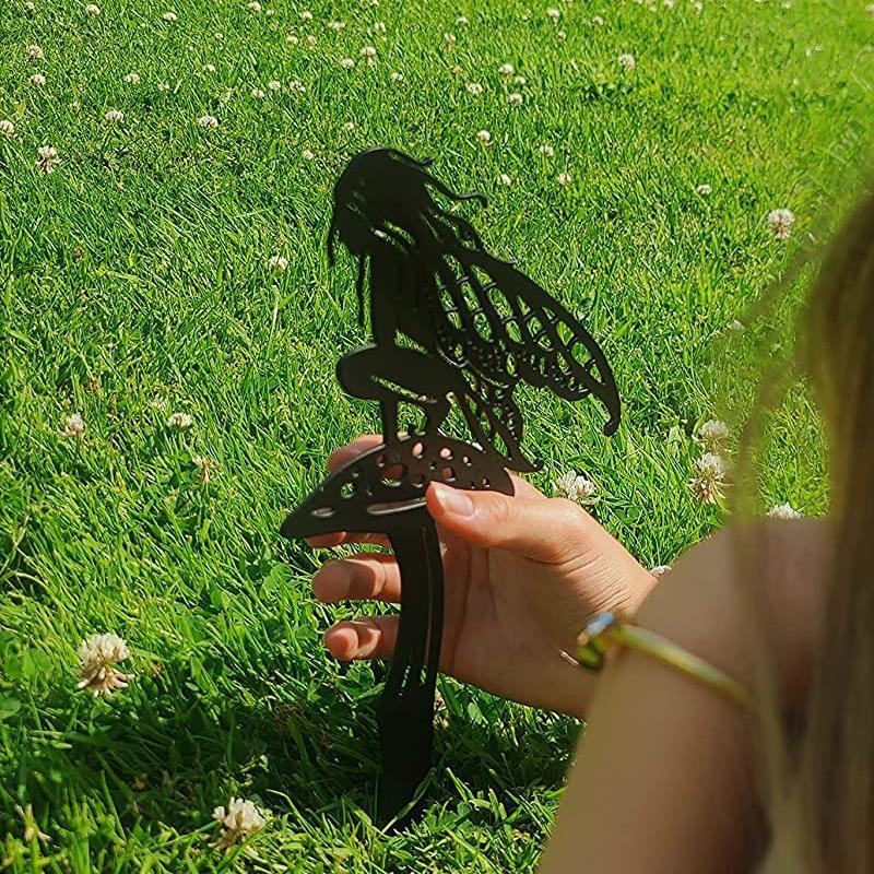 Picture of Cross-border new elf pendant decoration flower fairy garden sculpture fairy garden metal iron crafts