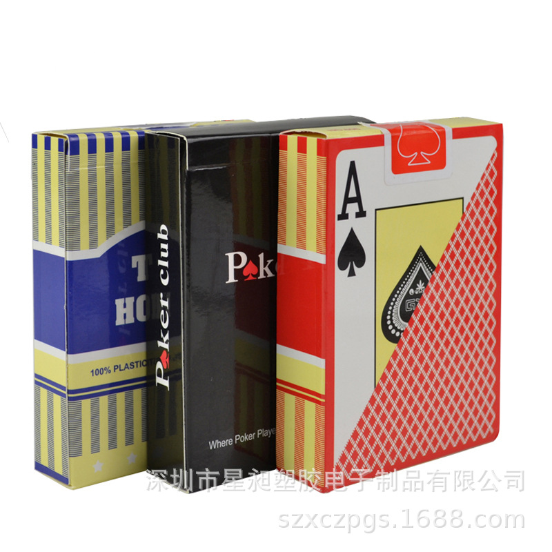 Texas Hold'Em Playing Cards Plastic Frosted Pvc Small Characters Large Characters Poker Wide Cards Baccarat Black Jack Club Poker