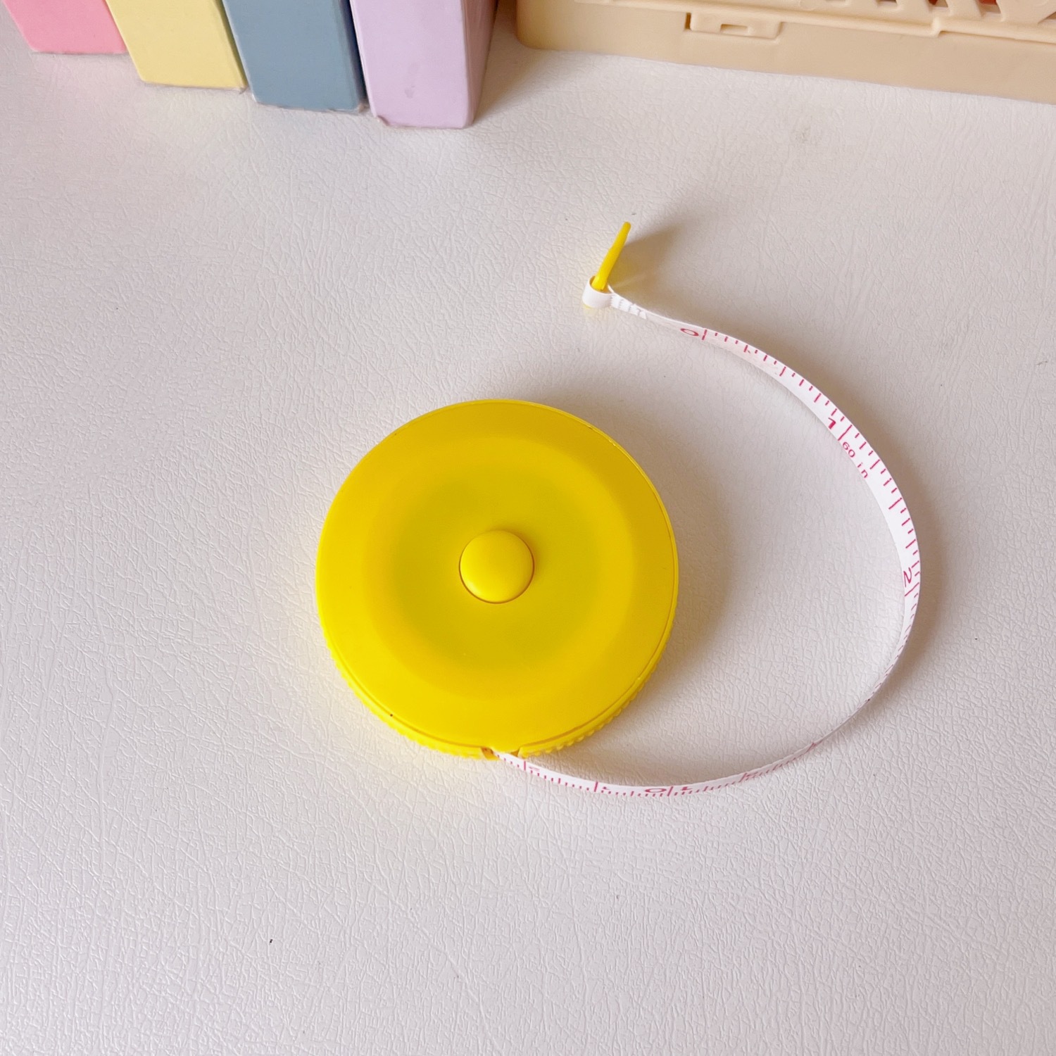 Picture of Mini portable tape measure measuring clothes 1.5m tape measure waist circumference hip circumference cute cartoon measuring three circumference ruler soft ruler students