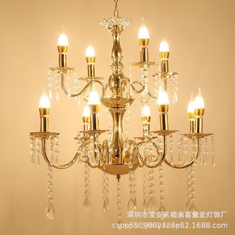 2018 New Wedding Iron Electroplated Crystal Chandelier Ceremony Pavilion Decoration Road Lead Wedding Props Decoration