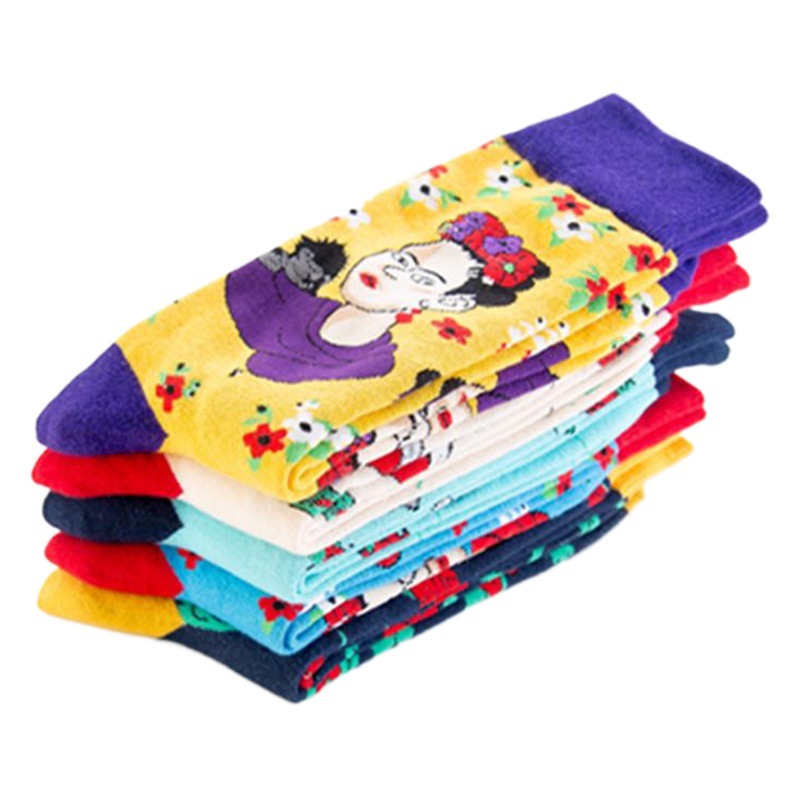 Spot cross-border autumn and winter new socks Indian pattern casual fashion in the tube tide socks wholesale without clip