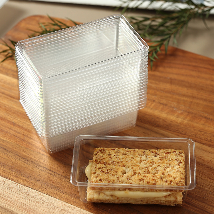 Lengthened pineapple cake bottom tray pineapple moon cake tray food packaging bag disposable transparent PET plastic inner tray