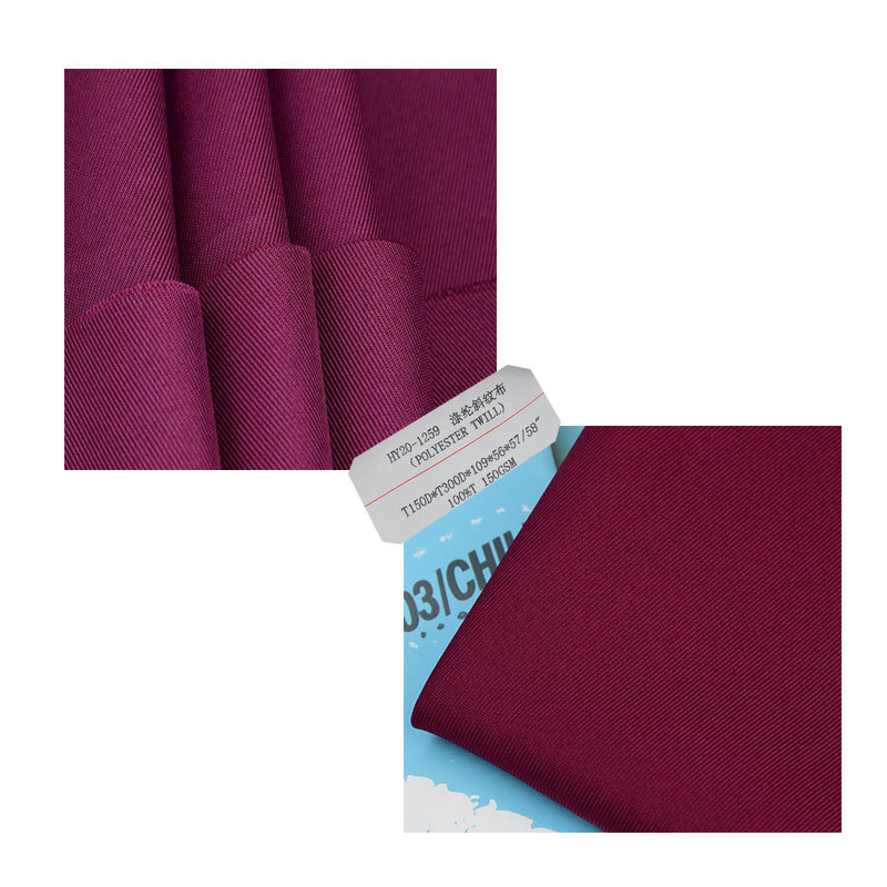 Polyester Twill Fabric T150D * T300D Shirt Woven Fabric Casual Wear Fabric