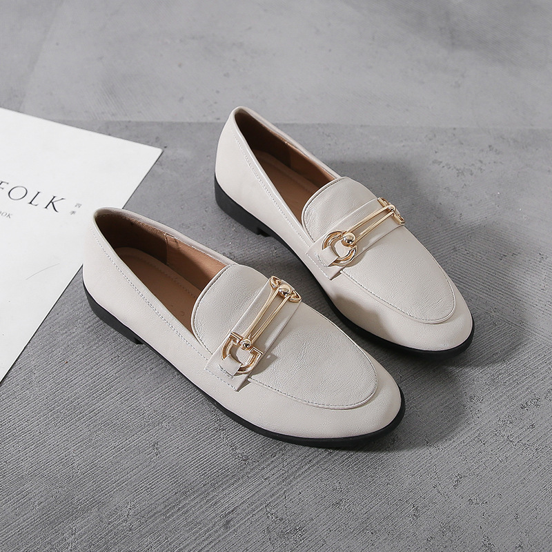 Picture of British Style Retro Small Leather Shoes for Women 2025 New Slip-On Loafers for Women Flats Shoes Large Size 41-43