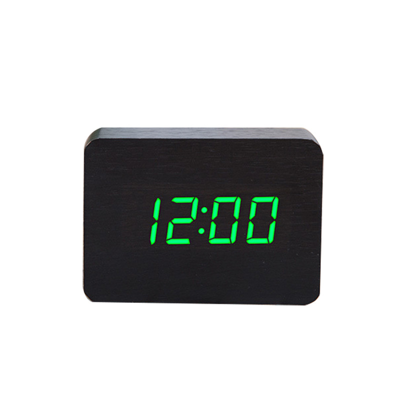 Picture of Source Manufacturer Electronic Clock Rectangular Wooden Clock Mini Alarm Clock Digital Clock Led Wooden Clock Luminous