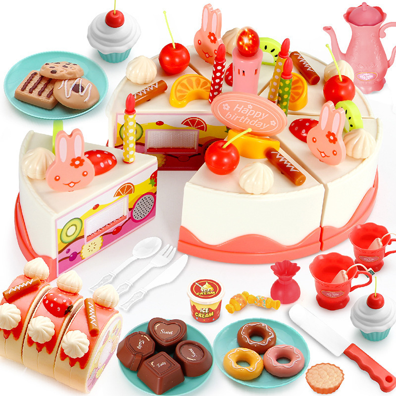 Picture of Cross-border Children's Family Simulation Kitchen Toy Set Boys and Girls 3-6 Years Old Baby Birthday Cake