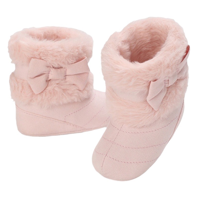 Winter baby warm shoes cotton boots baby boots bow baby shoes 0-1 years old