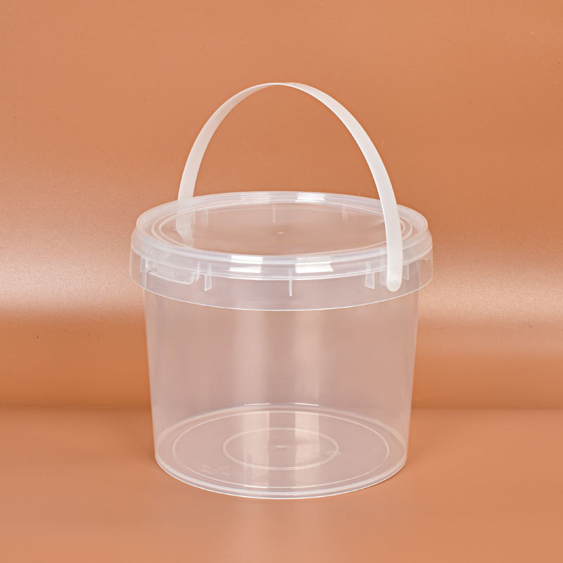 5L Wide-Mouth Bucket, Large-Capacity Food-Grade Plastic Bucket, Trendy Fruit Bucket with Lid, Daily Chemical Packaging Bucket, Laundry Detergent Pods