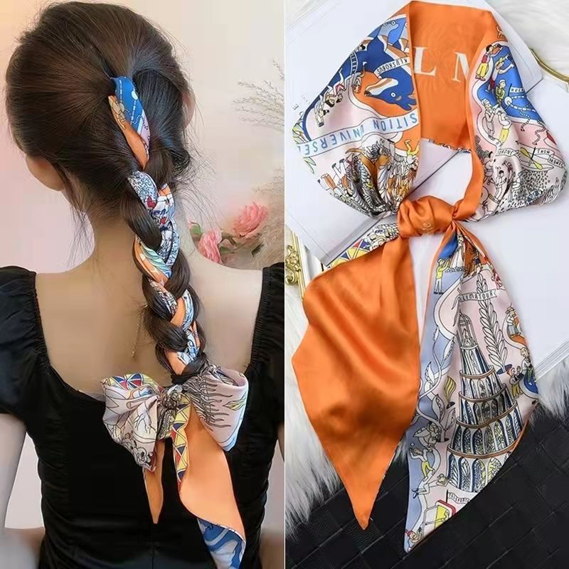 Picture of Popular Spring and Autumn Long Scarf Women's Korean Style Summer Decoration Shirt Suit Scarf Hair Belt Ribbon Scarf
