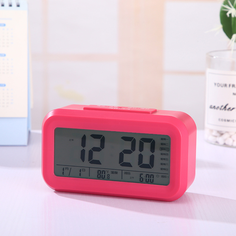 Picture of Chinese version of multifunctional smart clock electronic clock desktop desk clock bedside electronic clock with luminous temperature small alarm clock