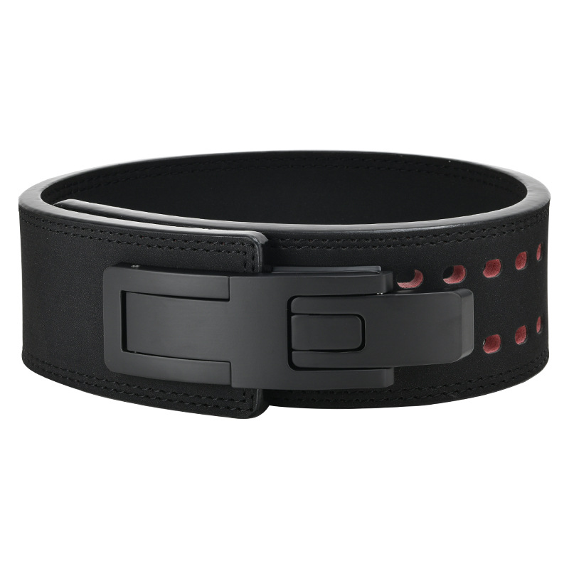 Picture of Cowhide Fitness Belt Training Deadlift Sports Fitness Squat Professional Belt Powerlifting Auxiliary Equipment Belt