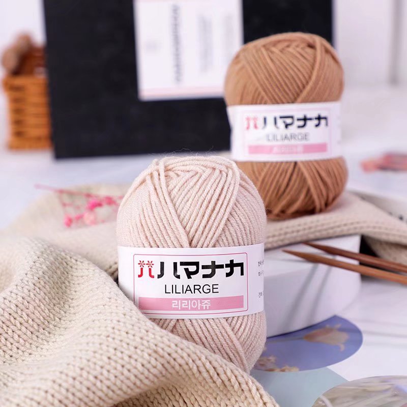 Picture of 4 Strands of Milk Cotton Wool Doll Blanket Baby Baby Sweater Shoes and Hats Crochet DIY Knitted Bag Wholesale