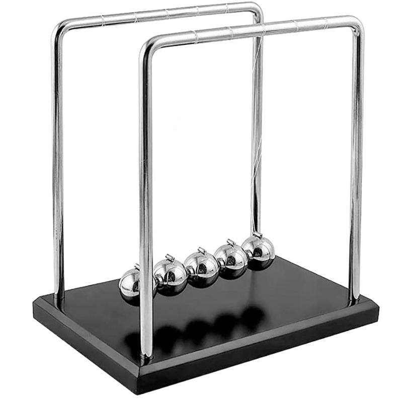 Wooden Base Stainless Steel Bracket Square Newton Pendulum Ball Bumper Ball Anti-Breakage Line Business Gift Ornaments