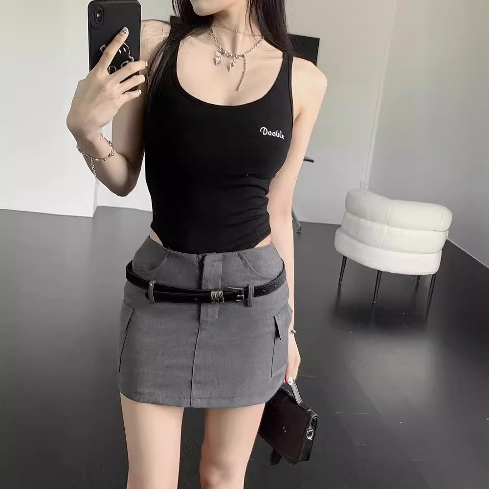 plus size American Style Hot Girl Black All-match Skirt Women's Autumn Bag Hip Work Dress Skirt Skirt Trousers Design Niche Skirt
