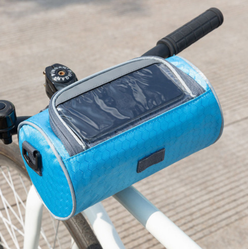 Picture of Mountain Bike Front Bag Waterproof Touch Screen Mobile Phone Bag Large Capacity Shoulder Crossbody Bicycle Bag Cycling Bag
