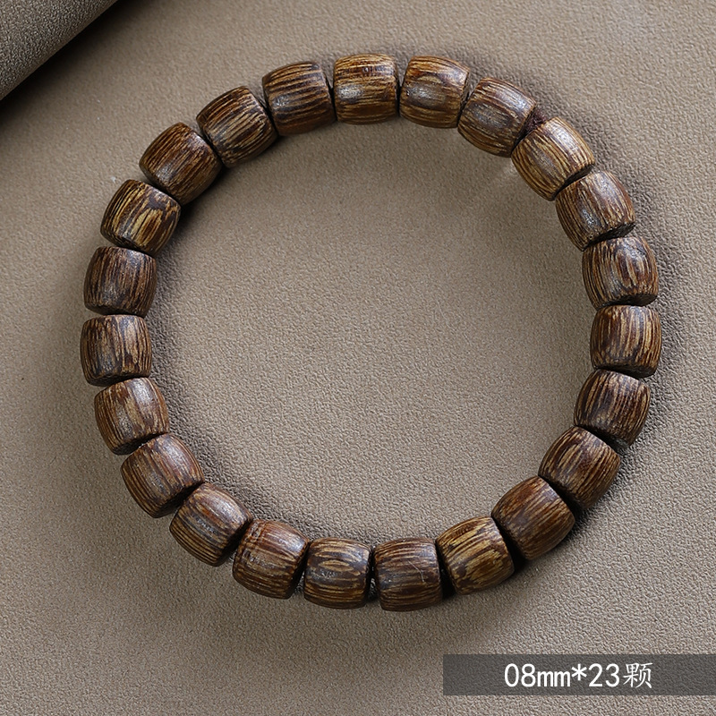 Picture of Vietnam Nha Trang Bai Qinan Ailwood 20 Bracelet Submerged Old Material Wen Play Men's and Women's Single Circle Buddha Bead Bracelet