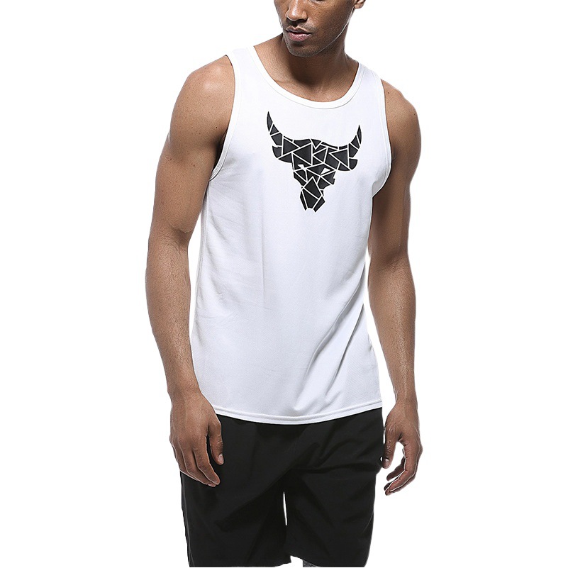 European and American Men's Sports Vest plus size Loose Basketball Training Sports Quick-drying Running Fitness Vest Men's Waistcoat