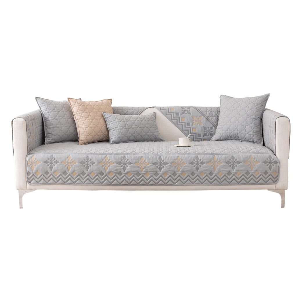 National style cotton sofa cushion four seasons universal sofa non-slip cover towel high-grade cotton embroidered sofa cushion