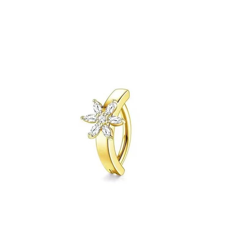 Picture of Europe and the United States cross-border hot selling smooth belly button ring diamond zircon style belly button nail belly button puncture jewelry explosions