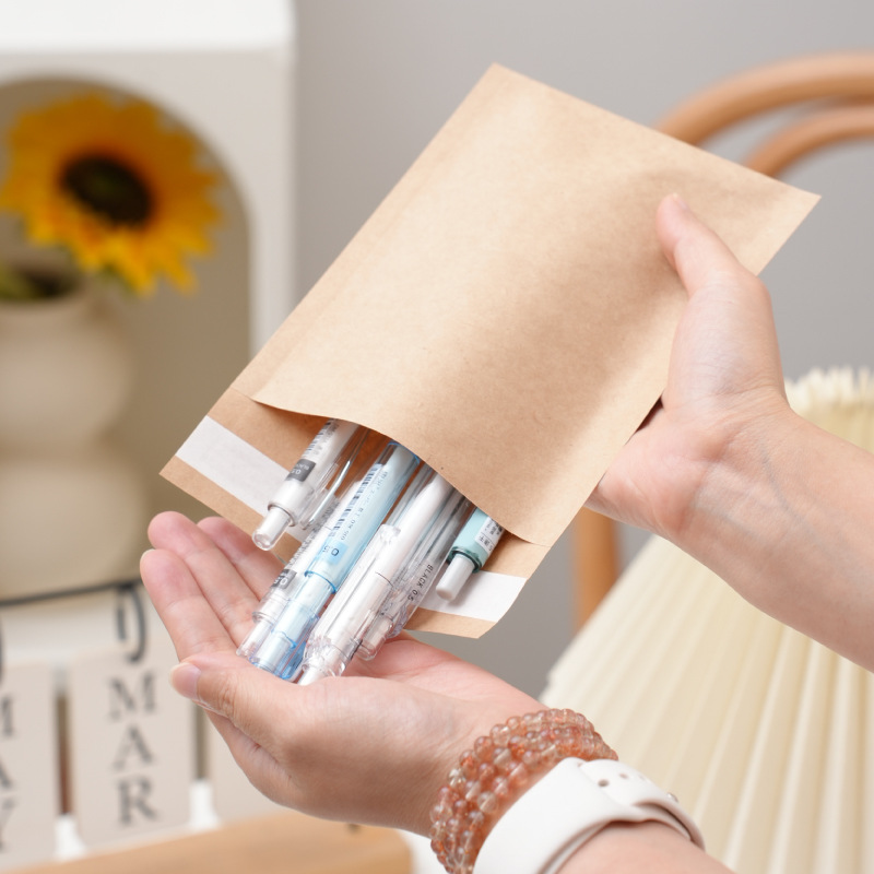Spot Mini Small Kraft Paper Envelope Packaging Bag Card Sticker Small Items Self-Sealing Express Bag Packaging Bag