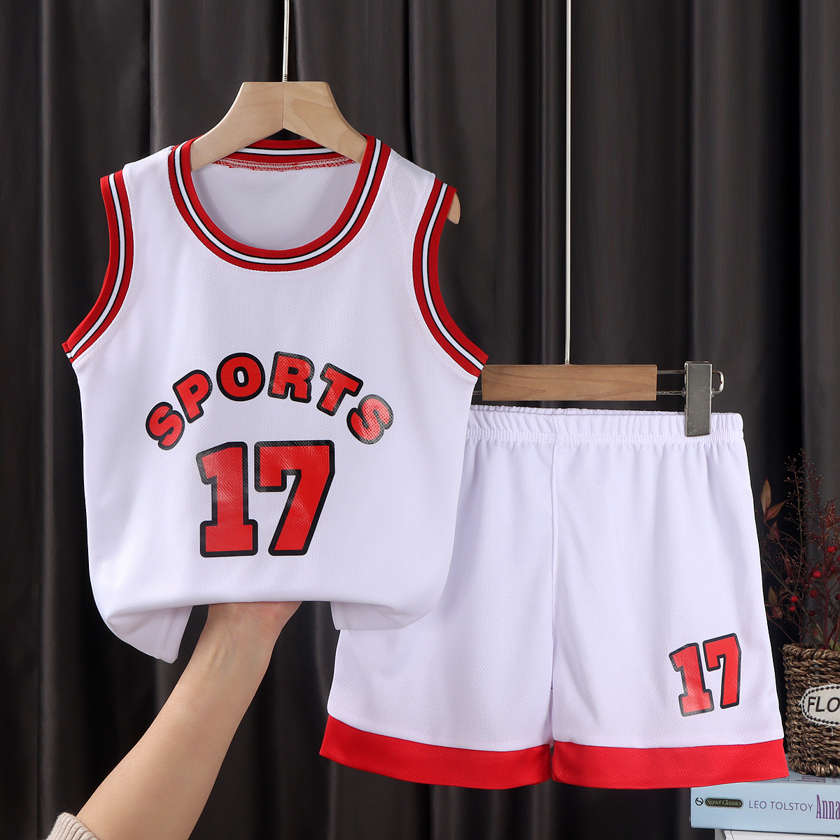 Picture of Category a New Basketball Uniform Set, Big Children's Sports Suit, Basketball Vest Suit, Sports One-Piece Generation