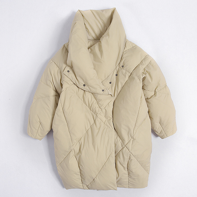Picture of European Station Large Size Loose Thickened down Jacket Women's Short White Duck down Mid-Length 2025 New Fashion down Jacket