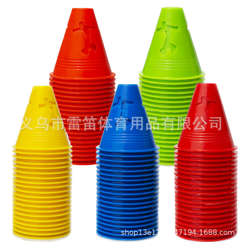 8cm high flat flower humanoid pile roller slide pile logo bucket obstacle corner foot pile roller skates barricade wholesale