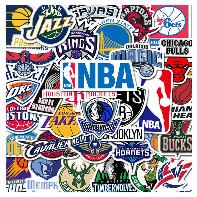 32 basketball team badge team logo stickers laptop guitar skateboard water cup waterproof DIY stickers