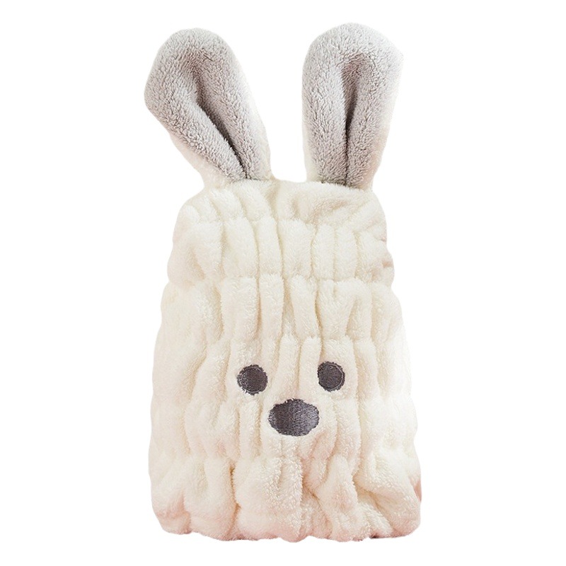 Shower Cap, Kidsren's Hair Towel, Baotou Dry Hair Towel, Female Cute Cartoon Bunny Ears, Strong Water Absorption, Quick Drying Hair Cap