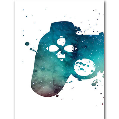Picture of AliExpress hot sale game handle hanging painting abstract watercolor boy living room bedroom decoration canvas painting core