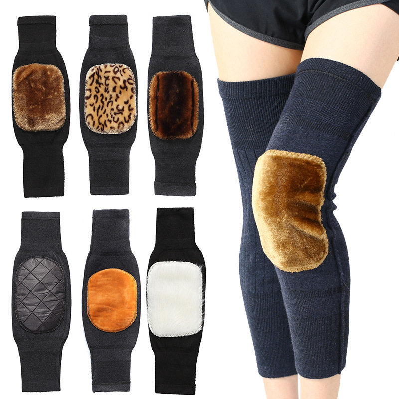 Picture of Autumn and winter cashmere leggings kneecap cover for the elderly thickened fleece-lined men and women old cold leg kneecap warm cold-proof