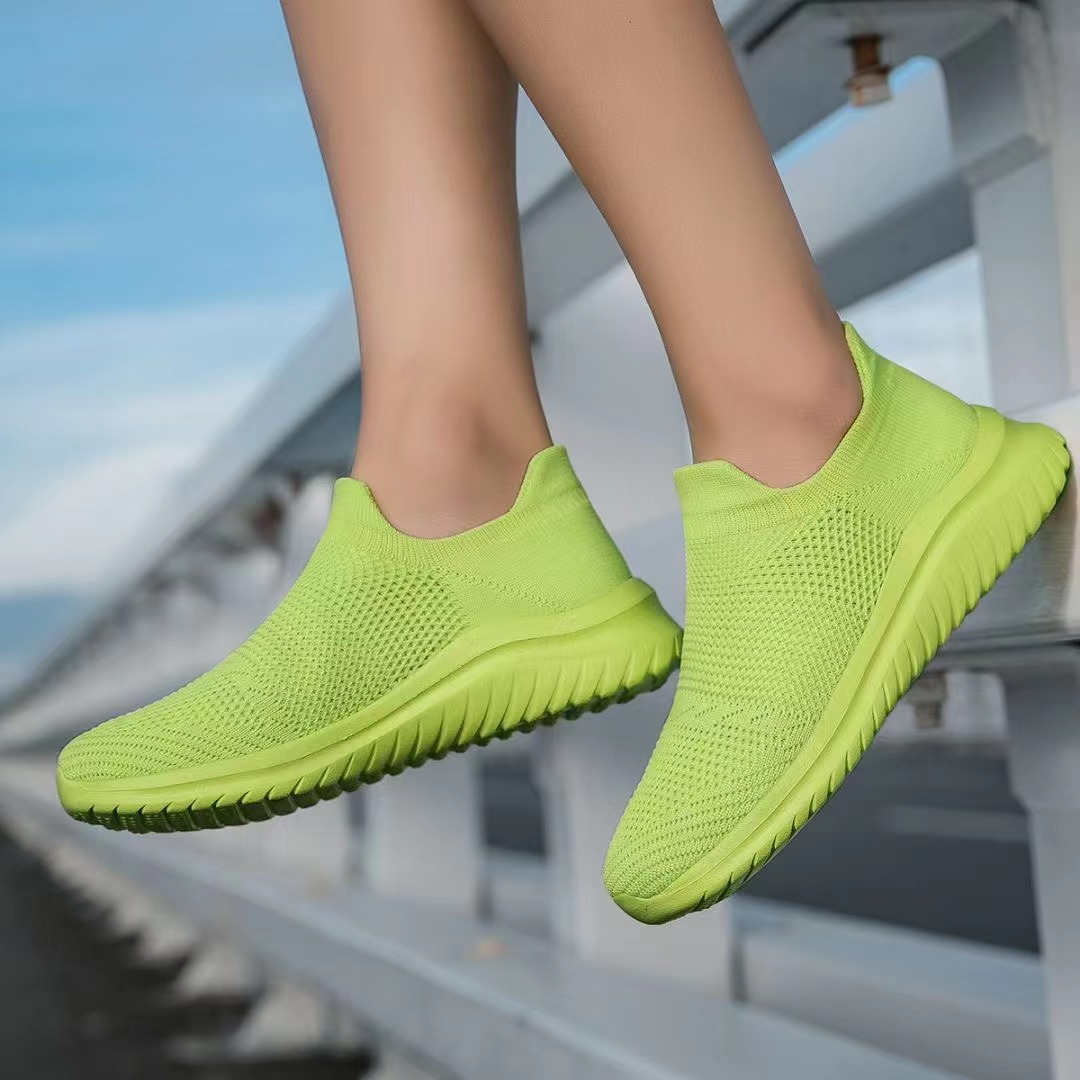 Picture of Women's Shoes Autumn New Couple Fly Knit Socks Mesh Shoes Trendy Fashion Casual Sports Shoes Women's Running Shoes