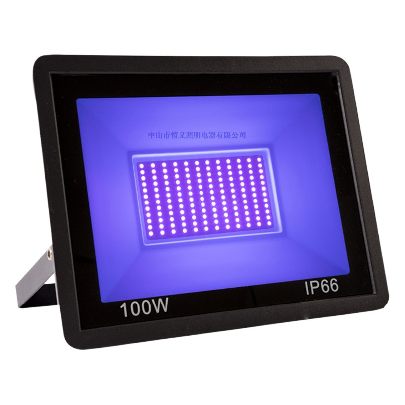 Amazon black light 100W flood light UV violet light 395nm curing light fluorescent stage party led flood light