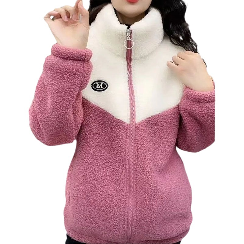 Winter Warm women's jacket casual cotton-padded coat fleece-lined thickened stand collar zipper autumn and winter women's jacket wear
