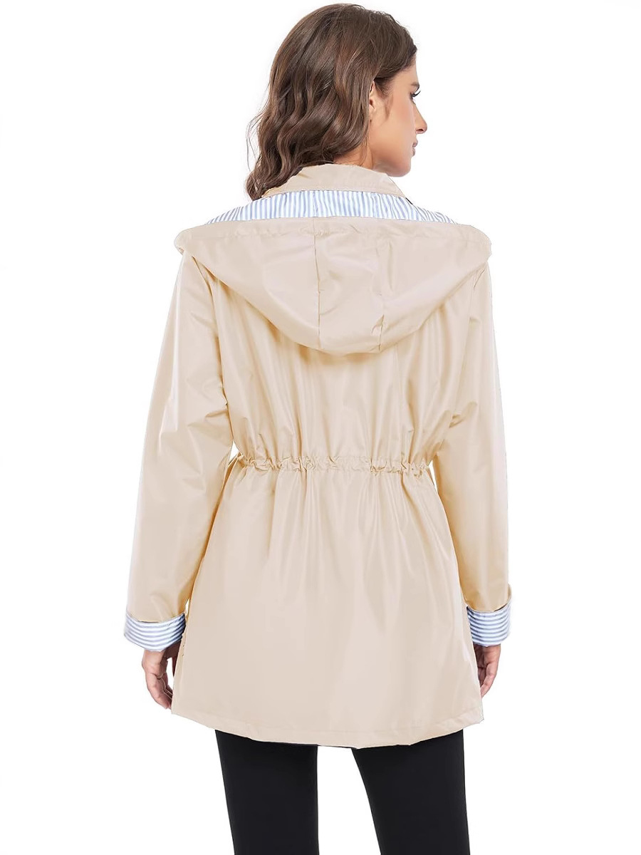 Picture of Cross-border selling Amazon foreign trade Europe and the United States wind outdoor sports assault clothing hooded rainproof long trench coat coat