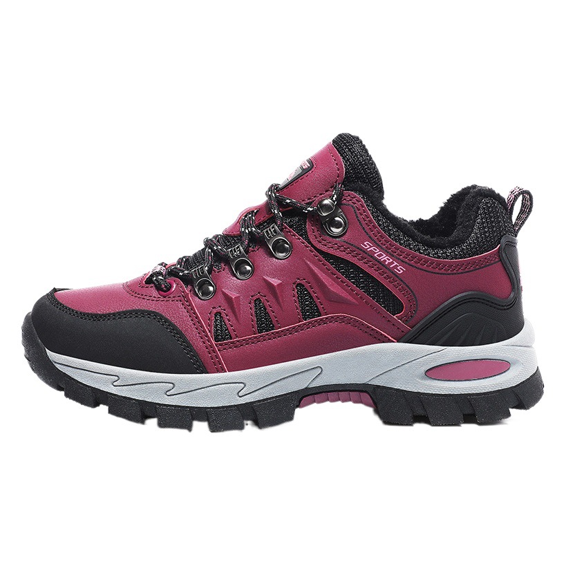 Cross-border foreign trade new winter outdoor hiking shoes men's warm plus velvet padded hiking camping travel couples